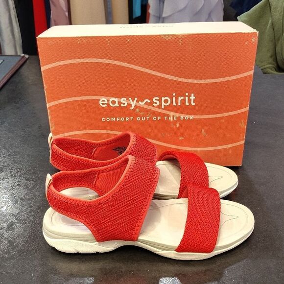 Easy Spiritor Orange  Sandals with Adjustable Straps - Picture 1 of 6